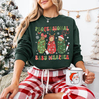 Labor and Delivery Christmas Shirt, Professional Baby Wrapper L&D Nurse Christmas Shirt, Labor Nurse Tee