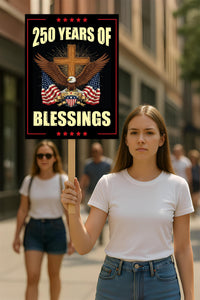 America 250 Anniversary 250 YEARS Protest Sign, Anti-Trump, No Kings In America, Protect Democracy Political Poster, Anti Fascist Rally Sign