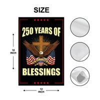 America 250 Anniversary 250 YEARS Protest Garden Flag, Freedom, No Kings In America, Protect Democracy, Anti-Trump, Anti Fascist Flag