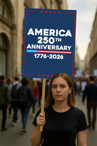 America 250 Anniversary 250 YEARS Protest Sign, Anti-Trump, No Kings In America, Protect Democracy Political Poster, Anti Fascist Rally Sign