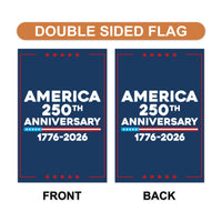 America 250 Anniversary 250 YEARS Protest Garden Flag, Freedom, No Kings In America, Protect Democracy, Anti-Trump, Anti Fascist Flag