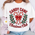 Candy Cane Christmas Club Shirt, Coquette Christmas Squad Shirt, Preppy Holiday Tee