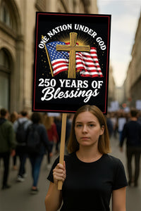 America 250 Anniversary 250 YEARS Protest Sign, Anti-Trump, No Kings In America, Protect Democracy Political Poster, Anti Fascist Rally Sign