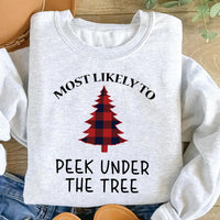 Family Christmas Sweatshirt, Buffalo Plaid Most Likely To Shirt, Christmas Party Sweatshirt