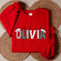 Custom Name Christmas Sweatshirt, Family Crew Matching Shirt, Personalized Christmas Sweatshirt