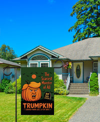 Trumpkin Halloween Protest Garden Flag, Double Sided, No Kings In America, Protect Democracy, Anti-Trump Flag, Resist Fascist Flag