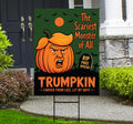 Trumpkin Halloween Protest Yard Sign - Anti-Trump, No Kings In America, Protect Democracy, Resist Fascist Yard Sign with Metal H-Stake