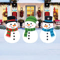 Christmas Snowman Yard Signs, Outdoor Holiday Lawn Decorations with Stakes, Winter Snowman Garden Decor for Xmas Pathway Patio Party Display
