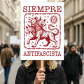 Siempre Antifascista Protest Sign, Anti-Trump, No Kings In America, Protect Democracy Political Activist Poster, Anti Fascist Rally Sign