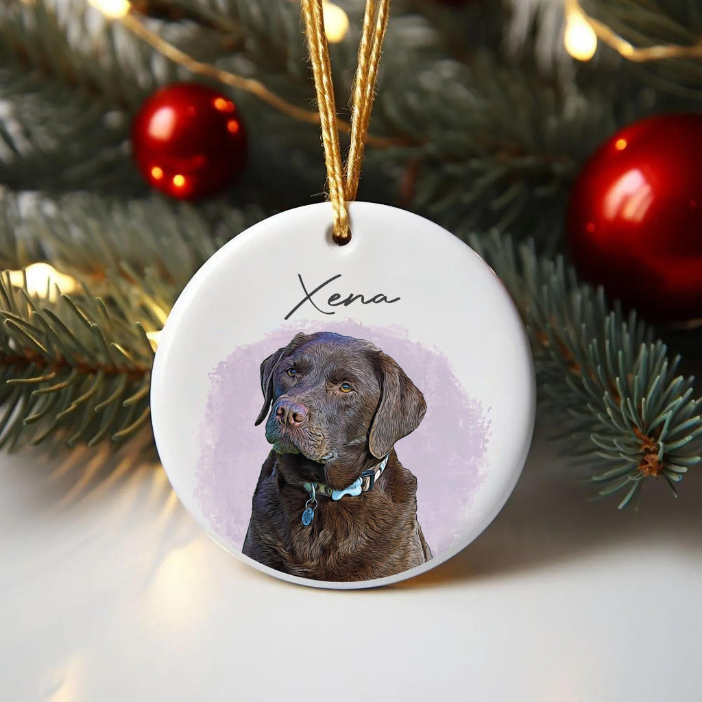 Custom Pet Ornament, Personalized Dog Ornament, Pet Memorial Keepsake, Dog Remembrance Gift, Custom Pet Portrait Ornament, Pet Lover Gift