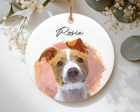 Custom Pet Ornament, Personalized Dog Ornament, Pet Memorial Keepsake, Dog Remembrance Gift, Custom Pet Portrait Ornament, Pet Lover Gift