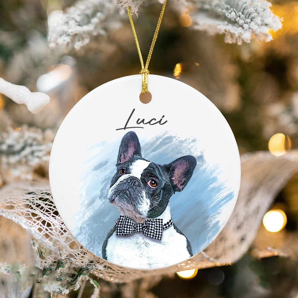 Custom Pet Ornament, Personalized Dog Ornament, Pet Memorial Keepsake, Dog Remembrance Gift, Custom Pet Portrait Ornament, Pet Lover Gift