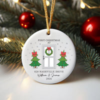 New Home Ornament Personalized, Our New Home 2025, Custom New House Ceramic Ornament, First Home Christmas Keepsake, Housewarming Gift