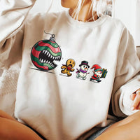 Funny Gingerbread Cookie Sweatshirt, Christmas Ornament Shirt, Cute Holiday Snack Sweatshirt