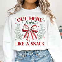 Christmas Coquette Bow Shirt, Out Here Lookin' Like a Snack Shirt, Christmas Cake Tee