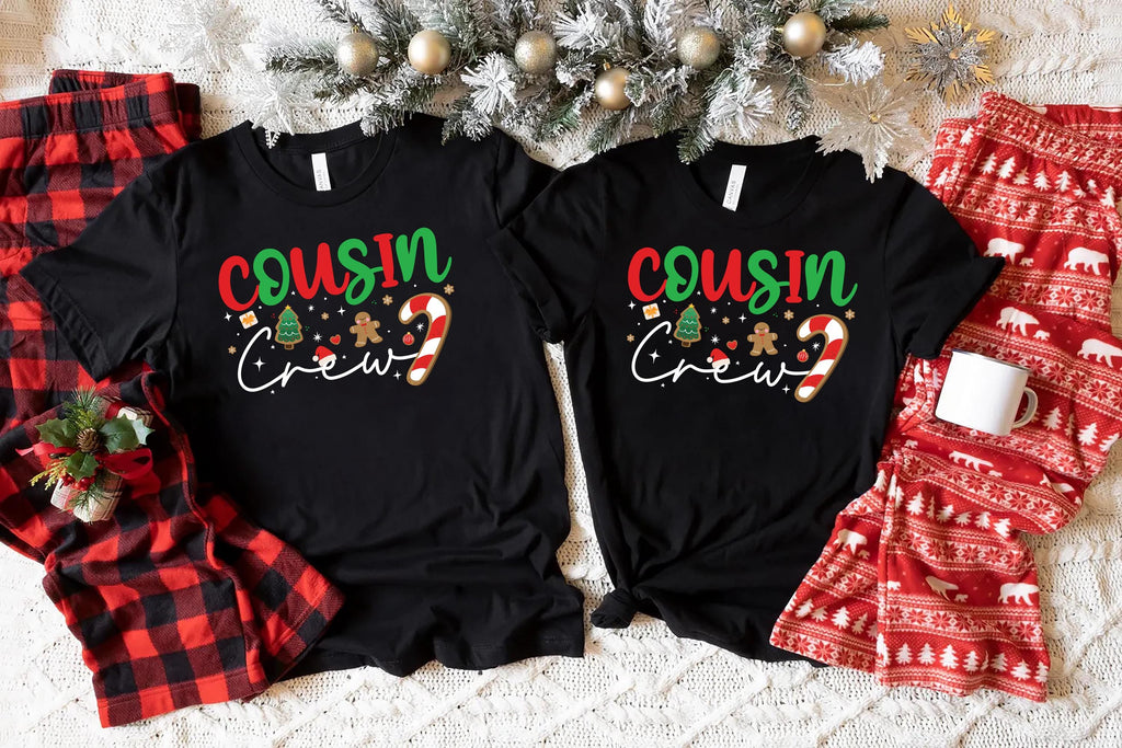 Matching Cousin Crew Christmas Baby Shirt, Family Holiday Mini Bodysuit, Cousin Crew Christmas Tee