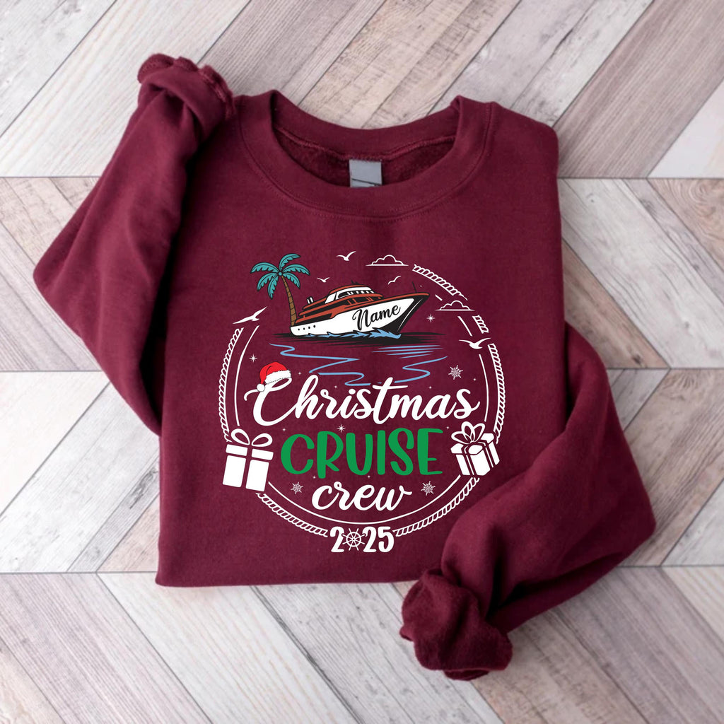 Christmas Cruise Crew 2025 Sweatshirt, Family Christmas Shirt, Matching Christmas Cruise Ship Sweatshirt