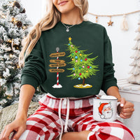 Funny Christmas Emergency Department Nurse Sweatshirt, ER Nurse Gift Shirt, Emergency Medicine Christmas Tree Sweatshirt