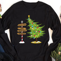 Funny Christmas Emergency Department Nurse Long Sleeve Shirt, ER Nurse Gift Shirt, Emergency Medicine Christmas Tree Tee