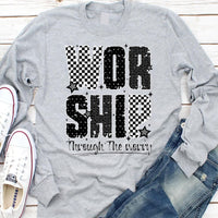 Worship Through The Worry Long Sleeve Shirt, Jesus Bible Verse Tee, Christian God Shirt