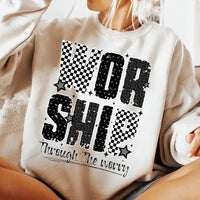 Worship Through The Worry Sweatshirt, Jesus Bible Verse Tee, Christian God Sweatshirt