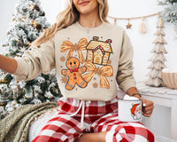 Gingerbread Christmas Coquette Sweatshirt, Brushstroke Christmas Shirt, Tis The Season Sweatshirt