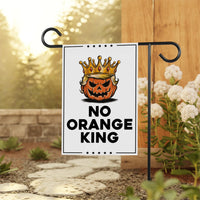 No Orange King Protest Garden Flag, Double Sided, No Kings In America, Protect Democracy, Anti-Trump Flag, Resist Fascism Flag