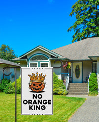 No Orange King Protest Garden Flag, Double Sided, No Kings In America, Protect Democracy, Anti-Trump Flag, Resist Fascism Flag