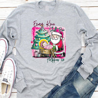 Nativity Scene Long Sleeve Shirt, Watercolor Baby Jesus Shirt, Every Knee Shall Bow Christmas Tee