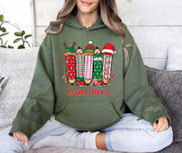 Custom Christmas Teacher Name Hoodie, Preppy Floral Christmas Teacher Shirt, Xmas Coquette Hoodie