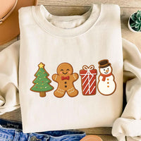 Cute Gingerbread Cookies Sweatshirt, Women's Christmas Shirt, Merry Christmas Sweatshirt