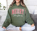 Merry Christmas Hoodie, Buffalo Plaid Shirt, Christmas Family Hoodie