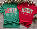Merry Christmas Shirt, Buffalo Plaid Shirt, Christmas Family Tee