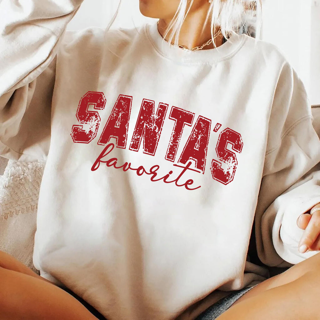 Santa's Favorite Christmas Sweatshirt, Christmas Shirt, Women's Christmas Sweatshirt