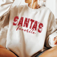 Santa's Favorite Christmas Sweatshirt, Christmas Shirt, Women's Christmas Sweatshirt