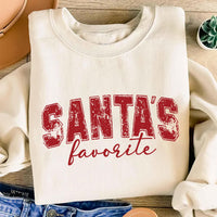 Santa's Favorite Christmas Sweatshirt, Christmas Shirt, Women's Christmas Sweatshirt