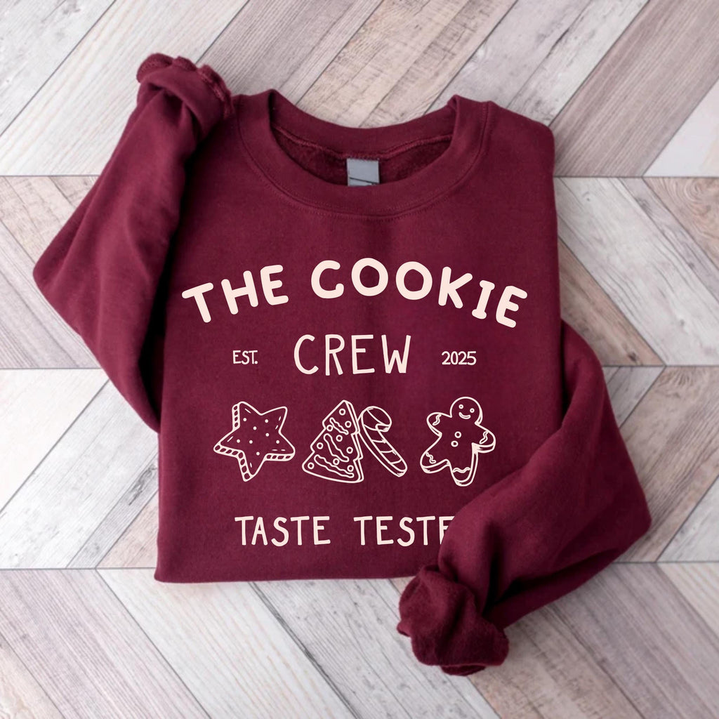 Custom Christmas Cookie Crew Sweatshirt, Matching Family Christmas Shirt, Christmas Baking Sweatshirt