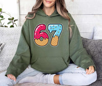 67 Drip Ice Cream Hoodie, 67 Birthday Shirt, Funny Meme Hoodie
