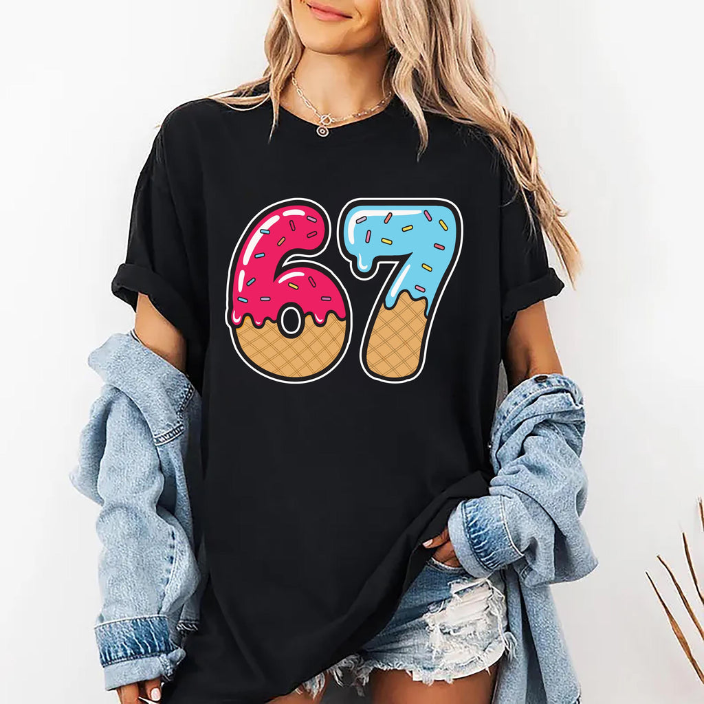 67 Drip Ice Cream Shirt, 67 Birthday Shirt, Funny Meme Tee