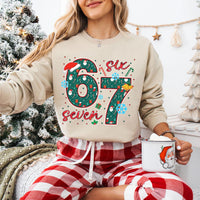 Funny Six Seven Meme Christmas Hoodie, Viral Funny Saying 6 7 Shirt, Internet Joke Hoodie