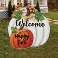 Stacked Pumpkin Fall Yard Signs, Outdoor Autumn Harvest Garden Stakes, Metal Welcome Lawn Ornaments for Porch, Patio & Thanksgiving Décor