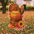 Thanksgiving Turkey Yard Sign, Fall Outdoor Garden Stakes, Happy Thanksgiving Lawn Decorations for Farmhouse Porch, Patio & Autumn Décor