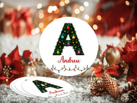 Personalized Christmas Present Labels, Custom Vinyl Sticker Sheets, Xmas Gift Name Tags, Holiday Wrapping Labels, Any Name Stickers