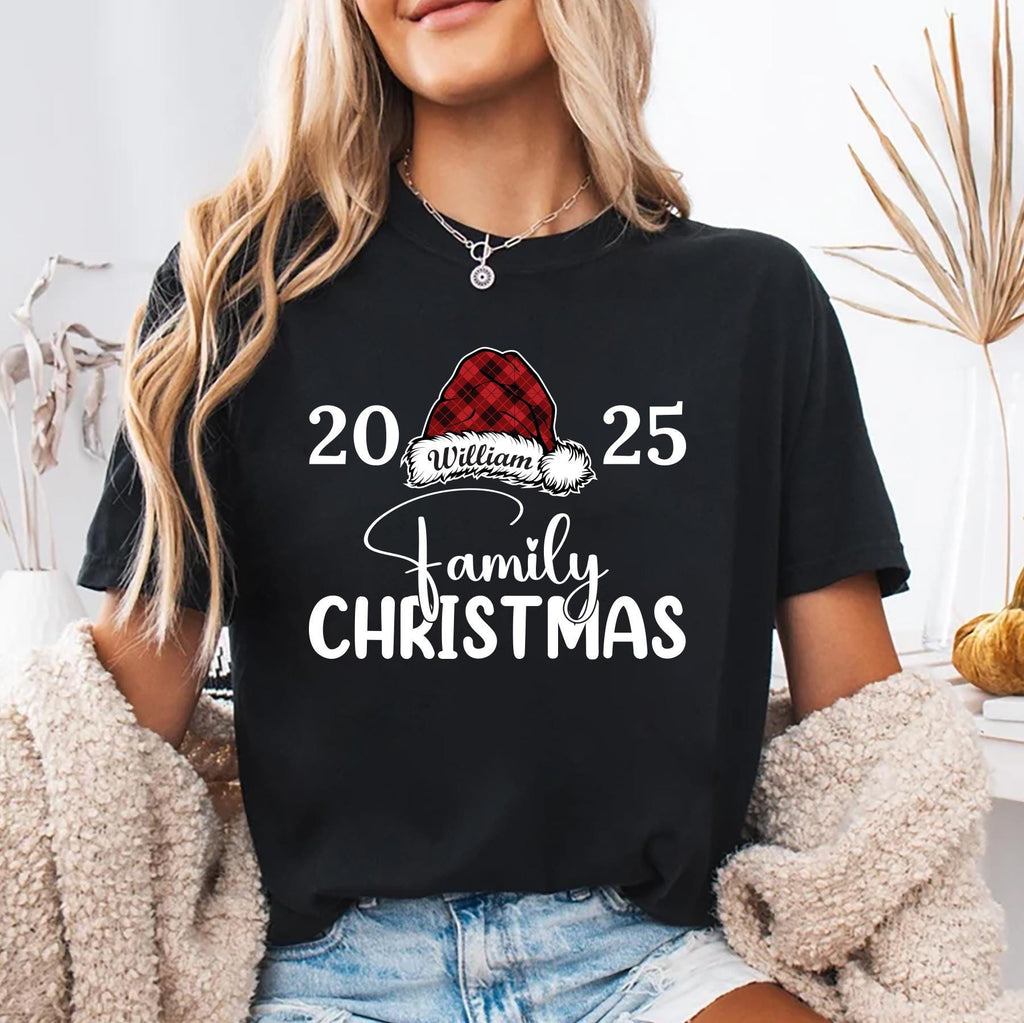 Personalized Family Christmas Shirt, Custom Name Holiday Shirt, Family Christmas Tee