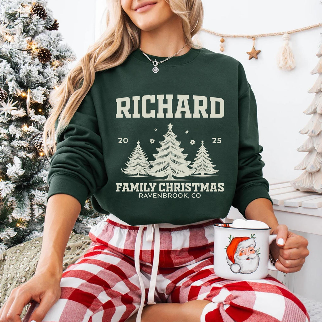 Custom Family Christmas Sweatshirt, Matching Family Christmas Shirt, Christmas Sweatshirt
