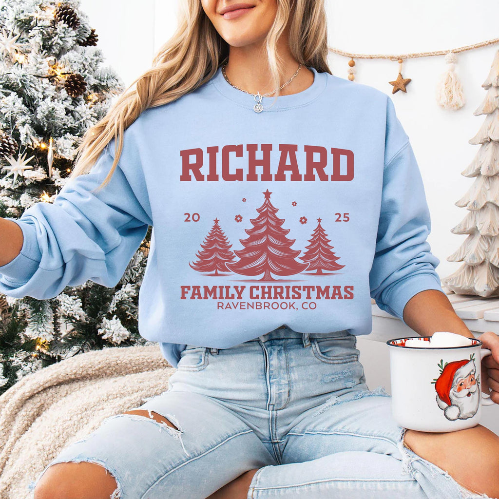 Custom Family Christmas Sweatshirt, Matching Family Christmas Shirt, Christmas Sweatshirt