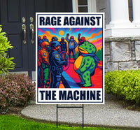 Portland Frog Anti-ICE Protest Yard Sign - Anti-Trump, No Kings In America, Protect Democracy, Resist Fascism Yard Sign with Metal H-Stake
