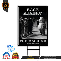 Portland Frog Anti-ICE Protest Yard Sign - Anti-Trump, No Kings In America, Protect Democracy, Resist Fascism Yard Sign with Metal H-Stake