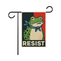 Portland Frog Anti-ICE Protest Garden Flag, Double Sided, No Kings In America, Protect Democracy, Anti-Trump Flag, Resist Fascism Flag