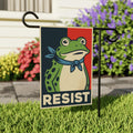 Portland Frog Anti-ICE Protest Garden Flag, Double Sided, No Kings In America, Protect Democracy, Anti-Trump Flag, Resist Fascism Flag